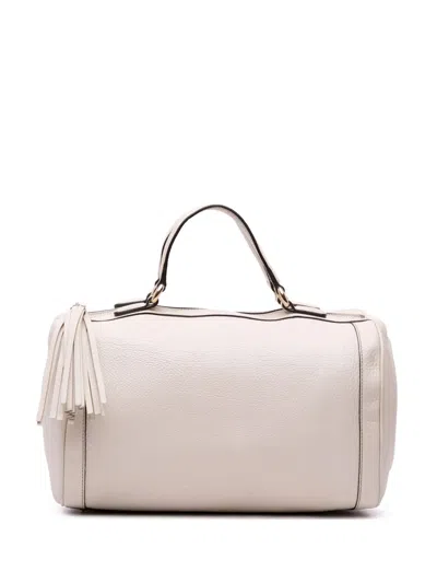 Pre-owned Gucci 2016-present Leather Soho Boston Bag In White