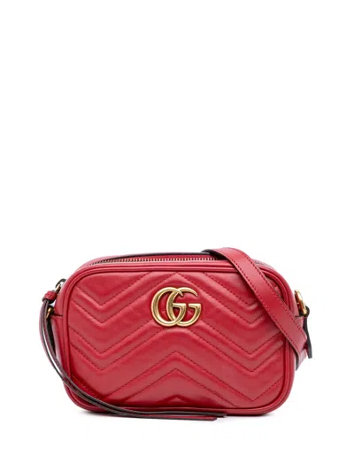 Pre-owned Gucci 2016-present Mini Gg Marmont Matelasse Leather Crossbody Bag