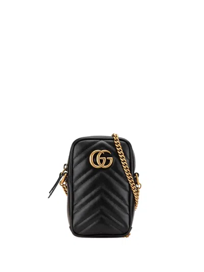 Pre-owned Gucci 2016-present Mini Gg Marmont Matelasse Leather Crossbody Bag