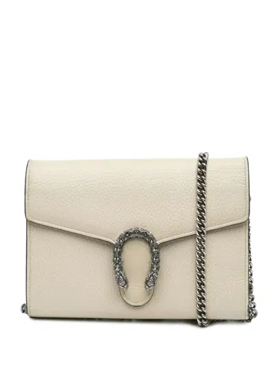Pre-owned Gucci 2016-present Mini Leather Dionysus Wallet On Chain Crossbody Bag In Brown
