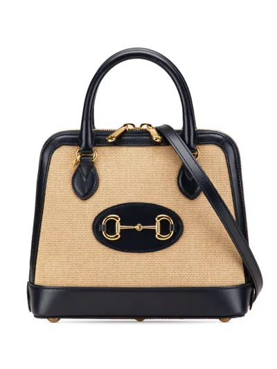 Pre-owned Gucci 2016-present Small Canvas Horsebit 1955 Satchel