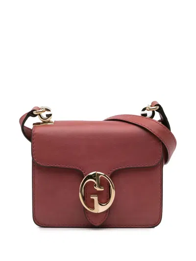 Pre-owned Gucci 2016-present Small Leather 1973 Crossbody Bag In Red