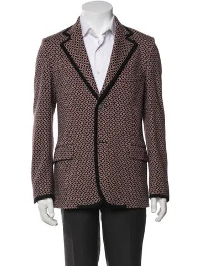 Pre-owned Gucci 2016 Printed Blazer In Red