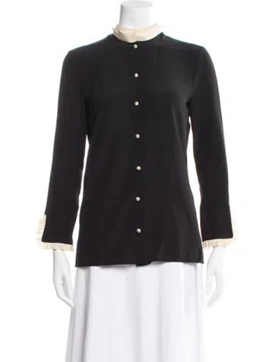 Pre-owned Gucci 2016 Silk Blouse In Black/neutrals
