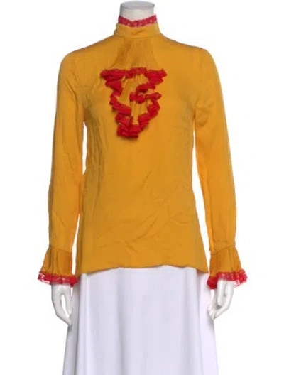 Pre-owned Gucci 2016 Silk Blouse In Multi