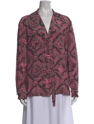 Pre-owned Gucci 2016 Silk Blouse In Multi