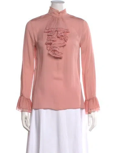 Pre-owned Gucci 2016 Silk Blouse In Pink