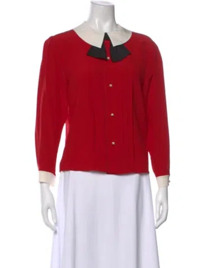 Pre-owned Gucci 2016 Silk Blouse In Red