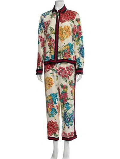 Pre-owned Gucci 2016 Silk Lounge Set In Multicolor
