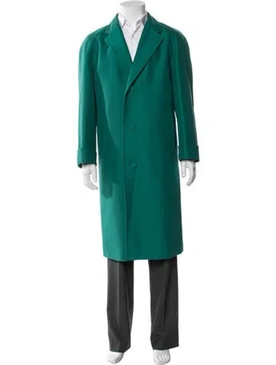 Pre-owned Gucci 2016 Silk Overcoat In Green
