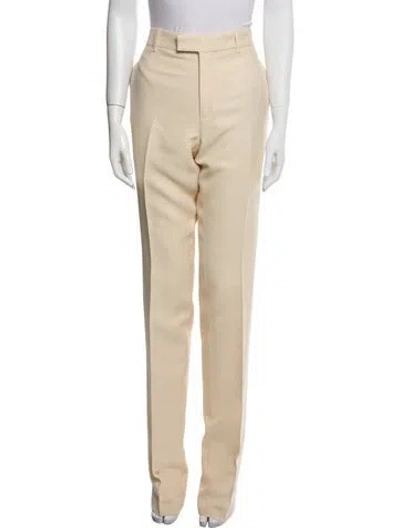 Pre-owned Gucci 2016 Straight Leg Pants In Neutrals