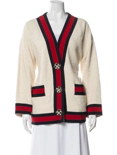 Pre-owned Gucci 2016 Tweed Sweater In Neutral