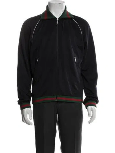 Pre-owned Gucci 2016 Web Accent Bomber Jacket In Black
