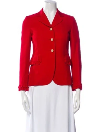 Pre-owned Gucci 2016 Wool Blazer W/ Tags In Red