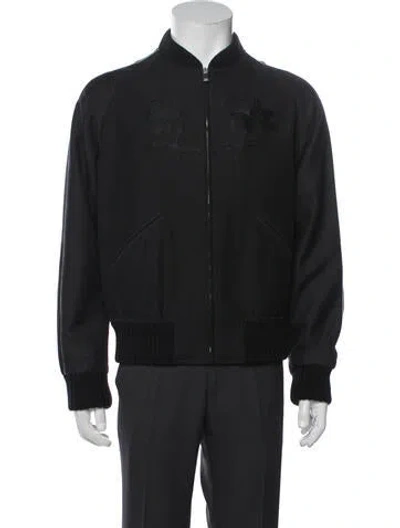 Pre-owned Gucci 2016 Wool Bomber Jacket In Black
