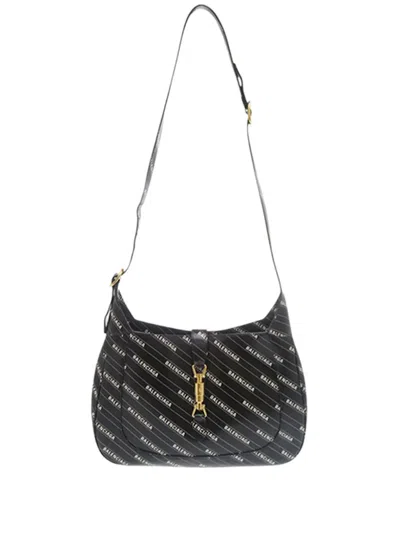 Pre-owned Gucci 2016-2025 Balenciaga The Hacker Project Medium Calfskin Jackie 1961 Crossbody Bag In Black