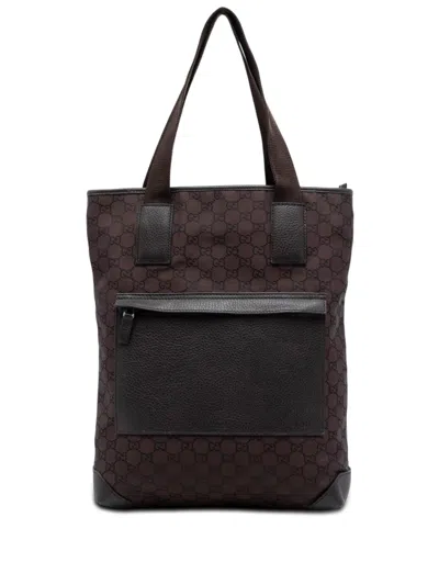 Pre-owned Gucci 2016-2025 Gg Canvas Tote Bag In Brown