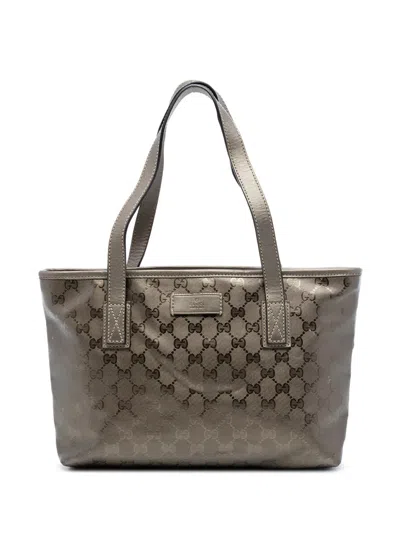 Pre-owned Gucci 2016-2025 Gg Imprime Tote Bag In Brown