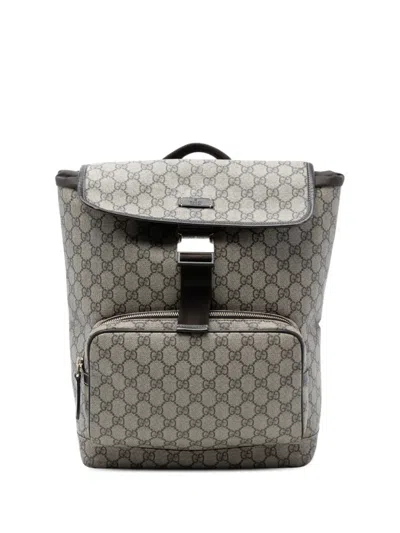 Pre-owned Gucci 2016-2025 Gg Supreme Backpack In Neutral