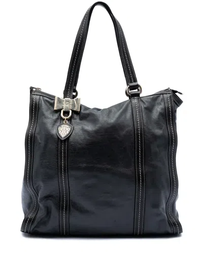 Pre-owned Gucci 2016-2025 Leather Duchessa Tote Bag In Black