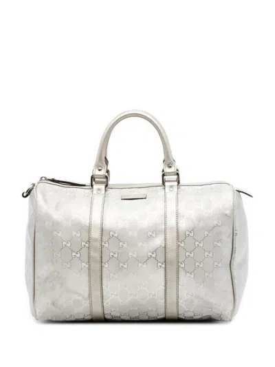 Pre-owned Gucci 2016-2025 Medium Gg Imprime Joy Boston Bag In Gold