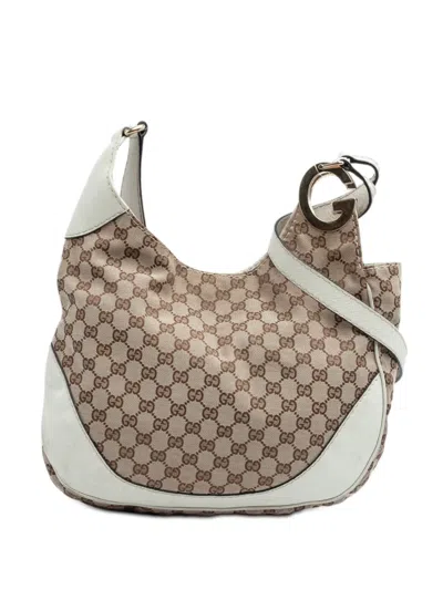 Pre-owned Gucci 2016-2026 Gg Canvas Charlotte Crossbody Bag In Brown