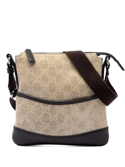 Pre-owned Gucci 2016-2026 Gg Canvas Crossbody Bag In Neutrals