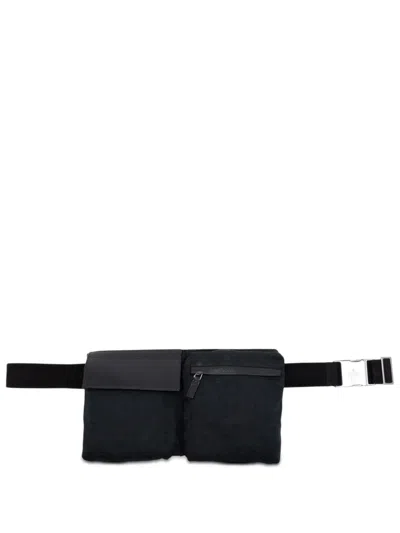 Pre-owned Gucci 2016-2026 Gg Canvas Double Pocket Belt Bag In Blue