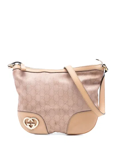 Pre-owned Gucci 2016-2026 Gg Canvas Lovely Crossbody Bag In Brown