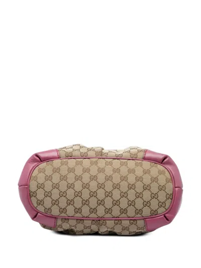 Pre-owned Gucci 2016-2026 Gg Canvas Sukey Satchel In 中性色