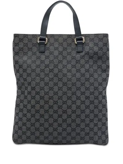 Pre-owned Gucci 2016-2026 Gg Canvas Tote Bag In Grey