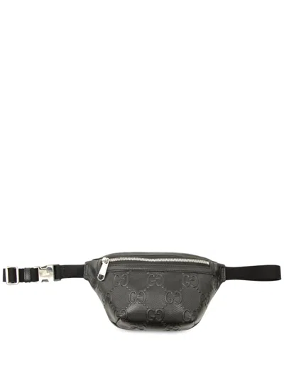Pre-owned Gucci 2016-2026 Gg Embossed Perforated Leather Belt Bag