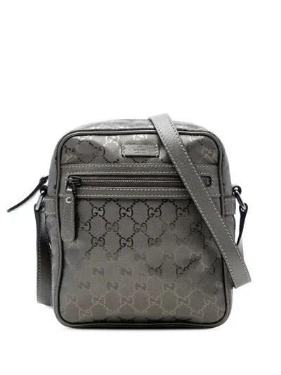 Pre-owned Gucci 2016-2026 Gg Imprime Crossbody Bag In Brown