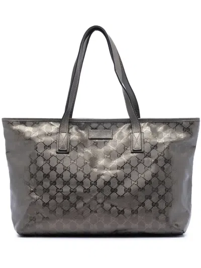 Pre-owned Gucci 2016-2026 Gg Imprime Tote Bag In Brown