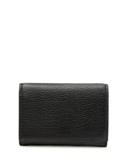 Pre-owned Gucci 2016-2026 Gg Marmont Calfskin Case Card Holder In Black