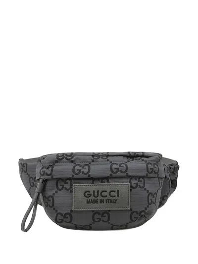 Pre-owned Gucci 2016-2026 Gg Nylon Ripstop Belt Bag In Gray