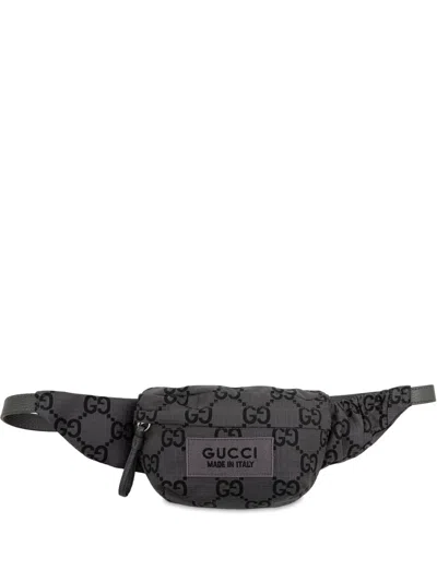 Pre-owned Gucci 2016-2026 Gg Nylon Ripstop Belt Bag In Gray