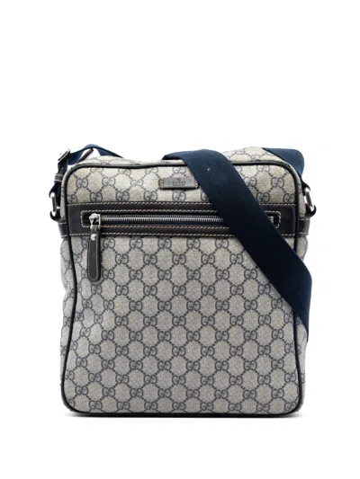 Pre-owned Gucci 2016-2026 Gg Supreme Crossbody Bag In Neutral