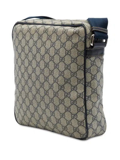 Pre-owned Gucci 2016-2026 Gg Supreme Crossbody Bag In Neutrals