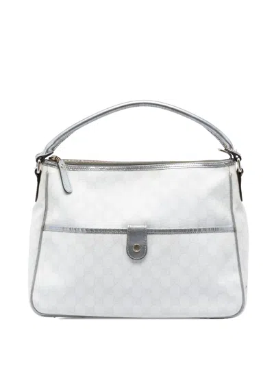 Pre-owned Gucci 2016-2026 Gg Supreme Joy Handbag In Silver