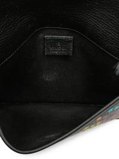 Pre-owned Gucci 2016-2026 Gg Supreme Psychedelic Belt Bag In Black