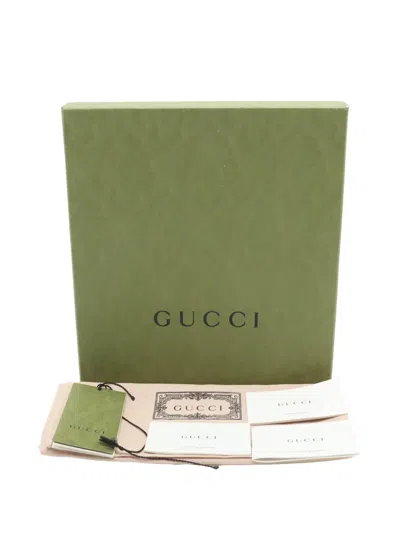 Pre-owned Gucci 2016-2026 Gg Supreme Web Ophidia Pochette Crossbody Bag In 褐色
