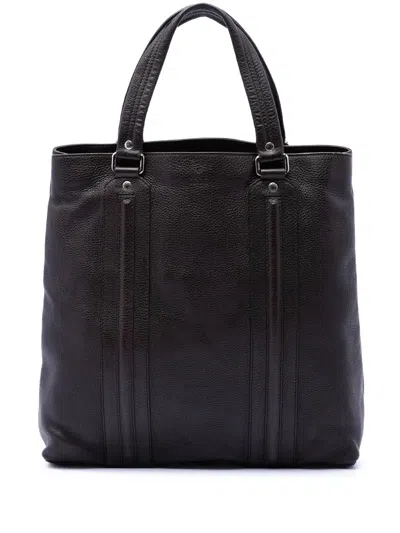 Pre-owned Gucci 2016-2026 Grained Calfskin Tote Bag In Brown
