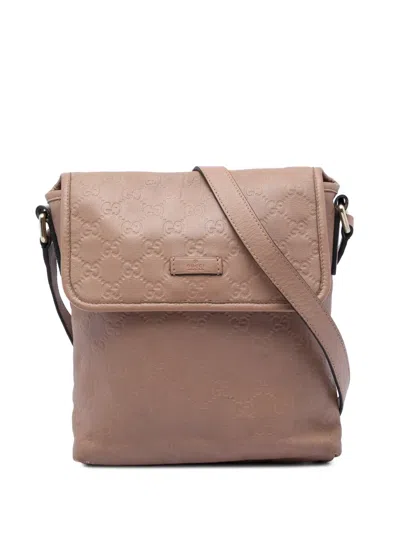 Pre-owned Gucci 2016-2026 Ssima Crossbody Bag In Brown