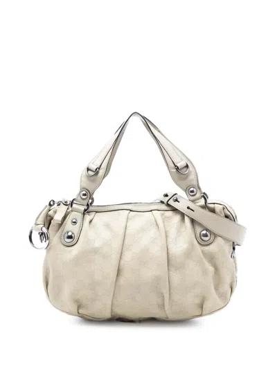Pre-owned Gucci 2016-2026 Ssima Icon Bit Satchel In Brown
