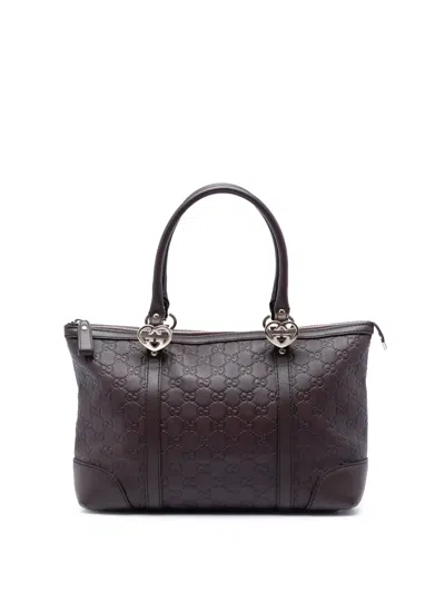 Pre-owned Gucci 2016-2026 Ssima Lovely Tote Bag In Brown