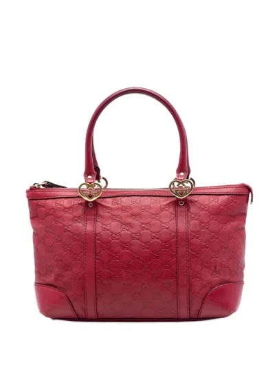 Pre-owned Gucci 2016-2026 Ssima Lovely Tote Bag In Red