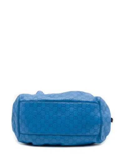 Pre-owned Gucci 2016-2026 Ssima Sukey Satchel In Blue
