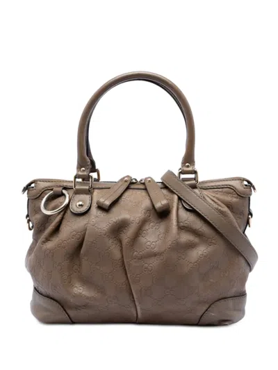 Pre-owned Gucci 2016-2026 Ssima Sukey Satchel In Brown