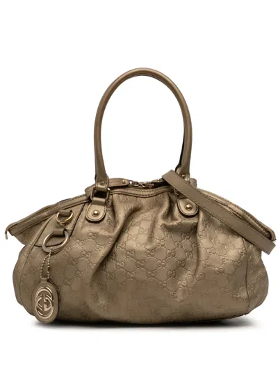 Pre-owned Gucci 2016-2026 Ssima Sukey Satchel In Brown